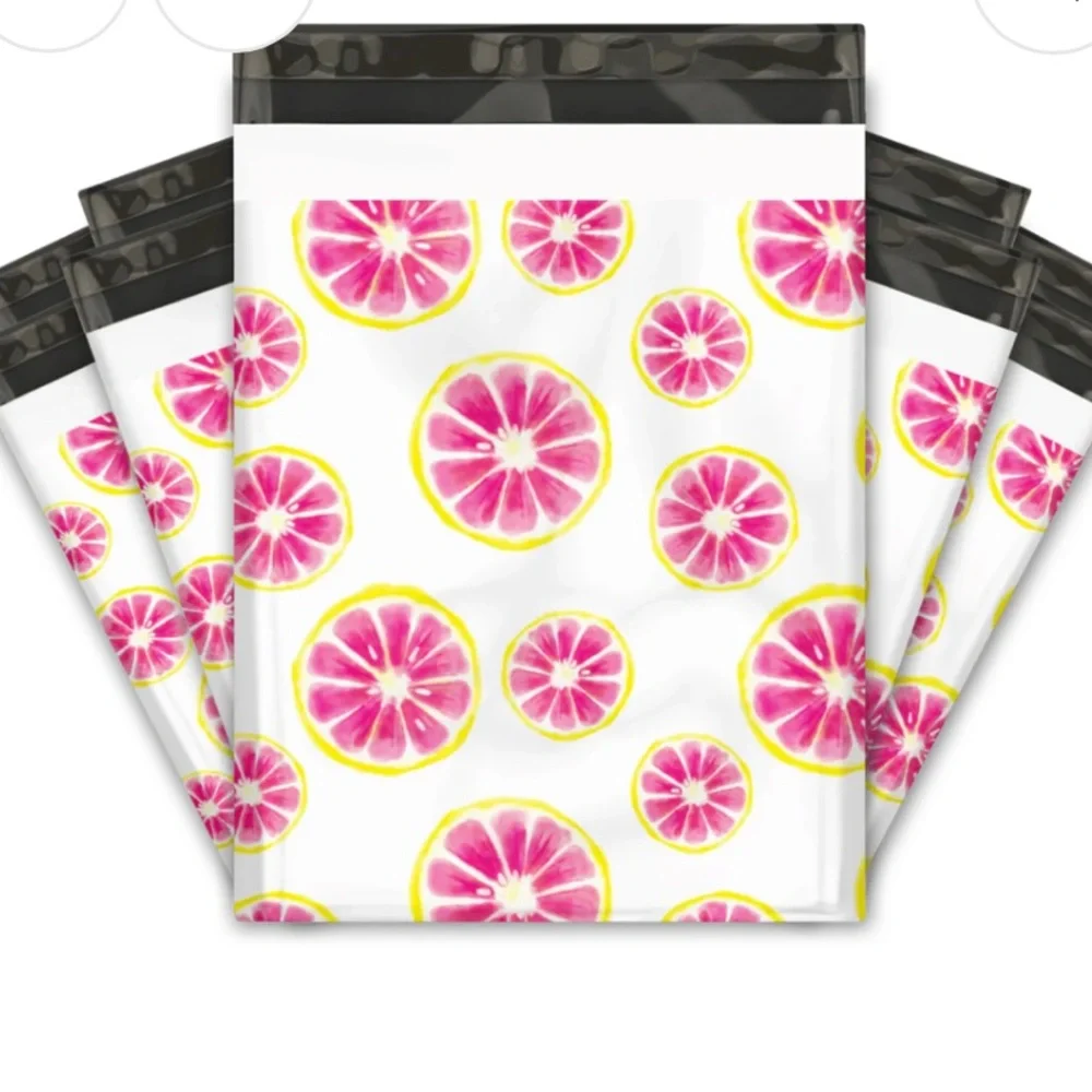 10x13 Pink Citrus Designer Poly Mailers - 10 pcs